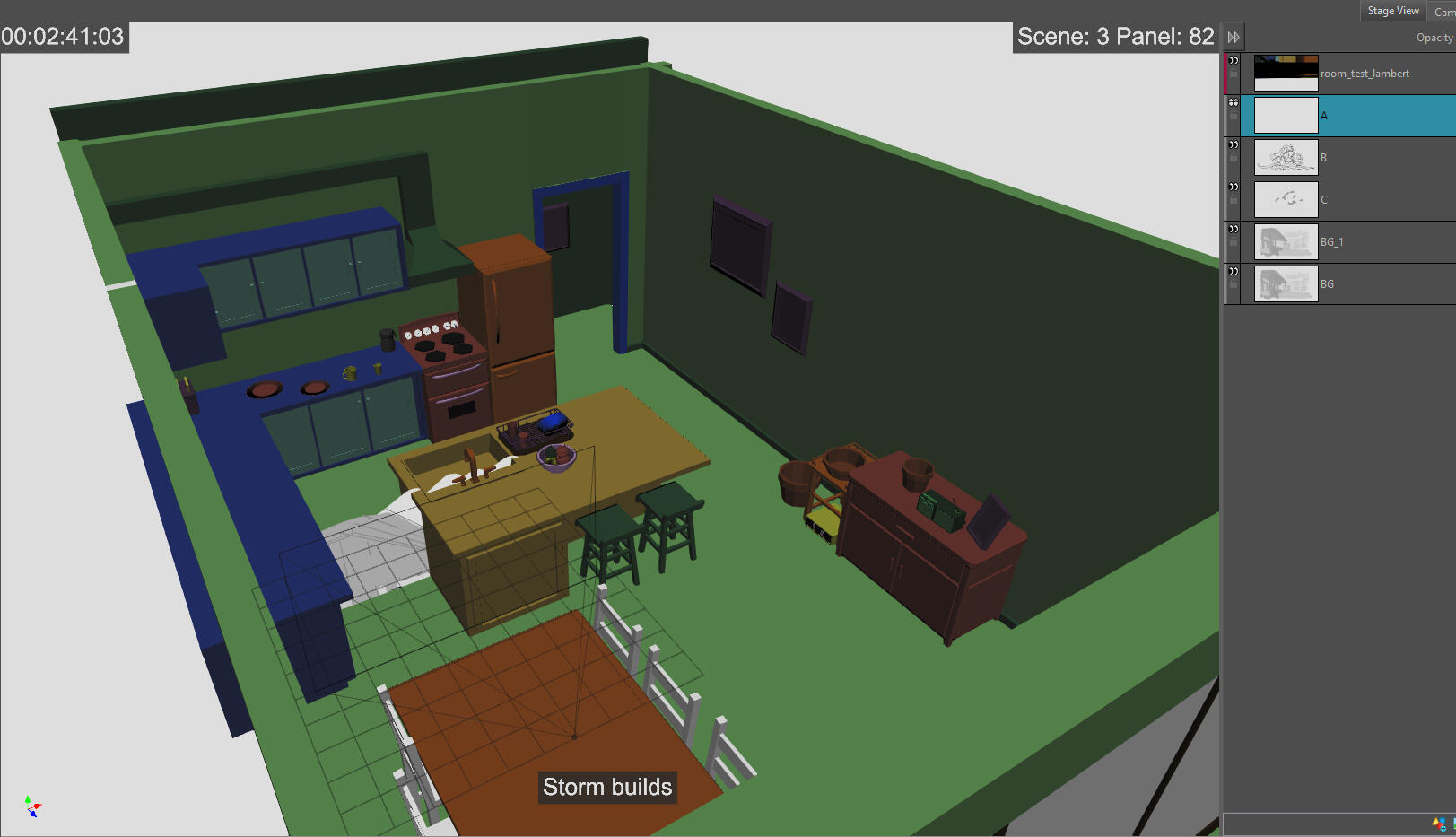 Room in Storyboard Pro